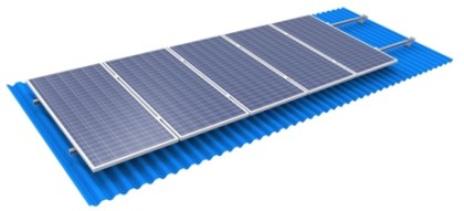 Pitched tin roof metral roof solar mounting sytems